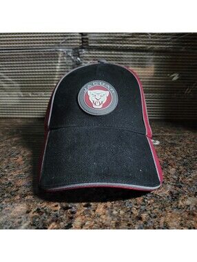 Jaguar Motors Adjustable Hat Cap Black/Maroon Car Auto